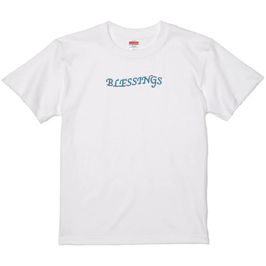 BLESSINGS LOGO TEE WHT